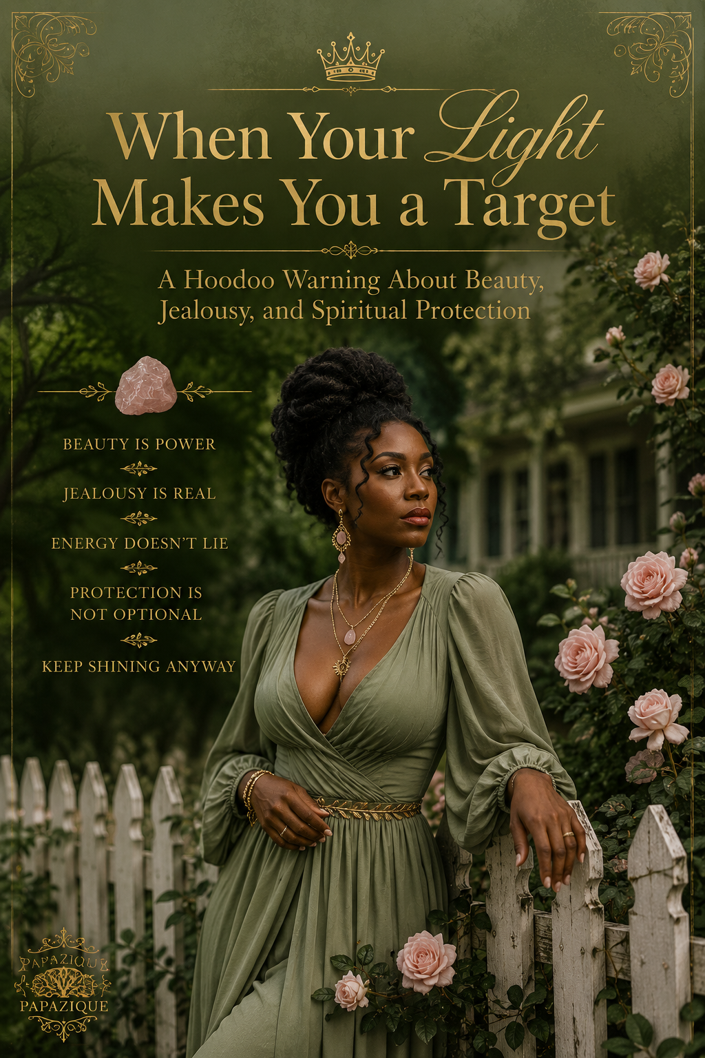 The Danger of Being Too Fine- When Your Light Makes You a Target — A Hoodoo Warning About Beauty, Jealousy, and Spiritual Protection