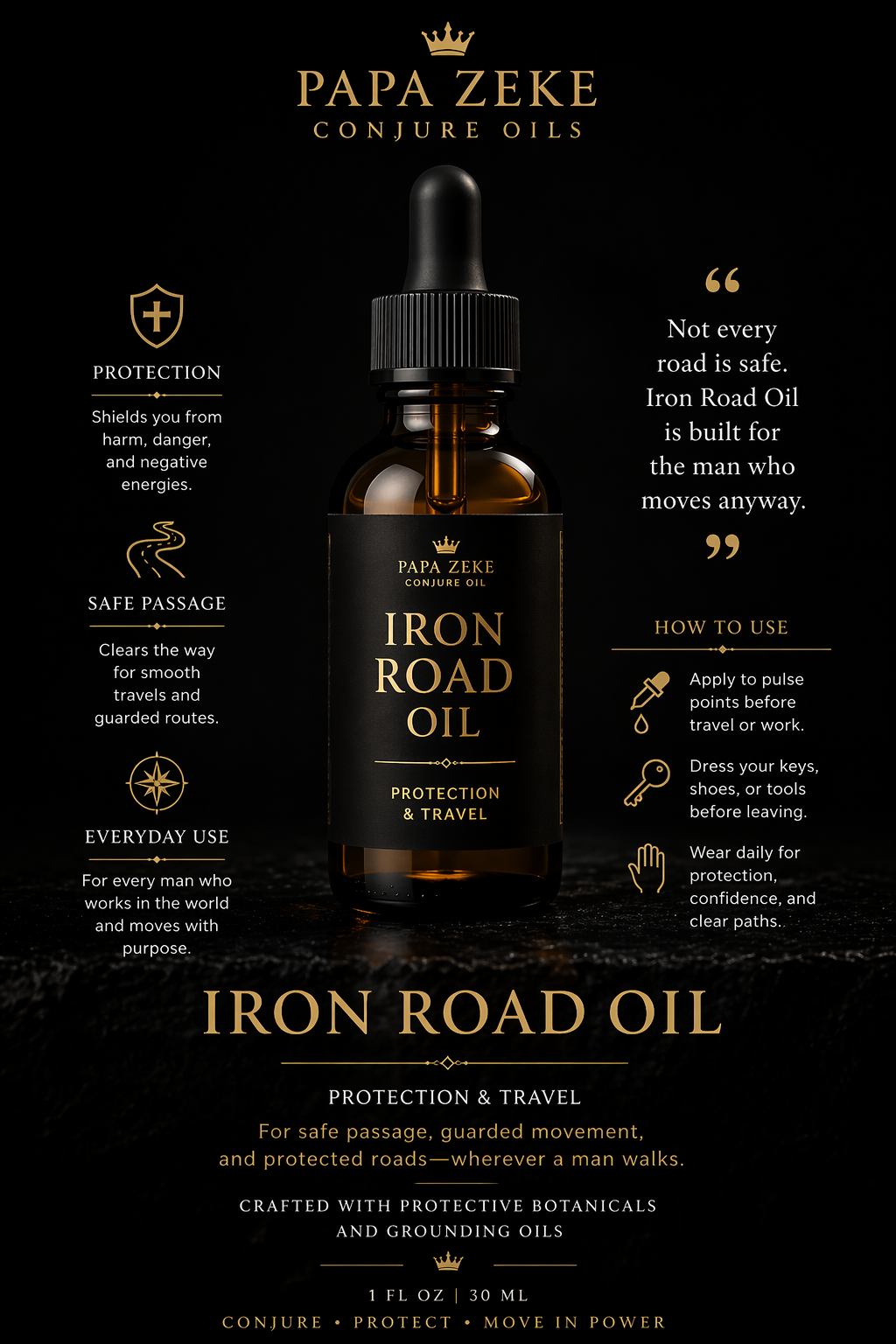 Papa Zeke Iron Road Conjure Oil