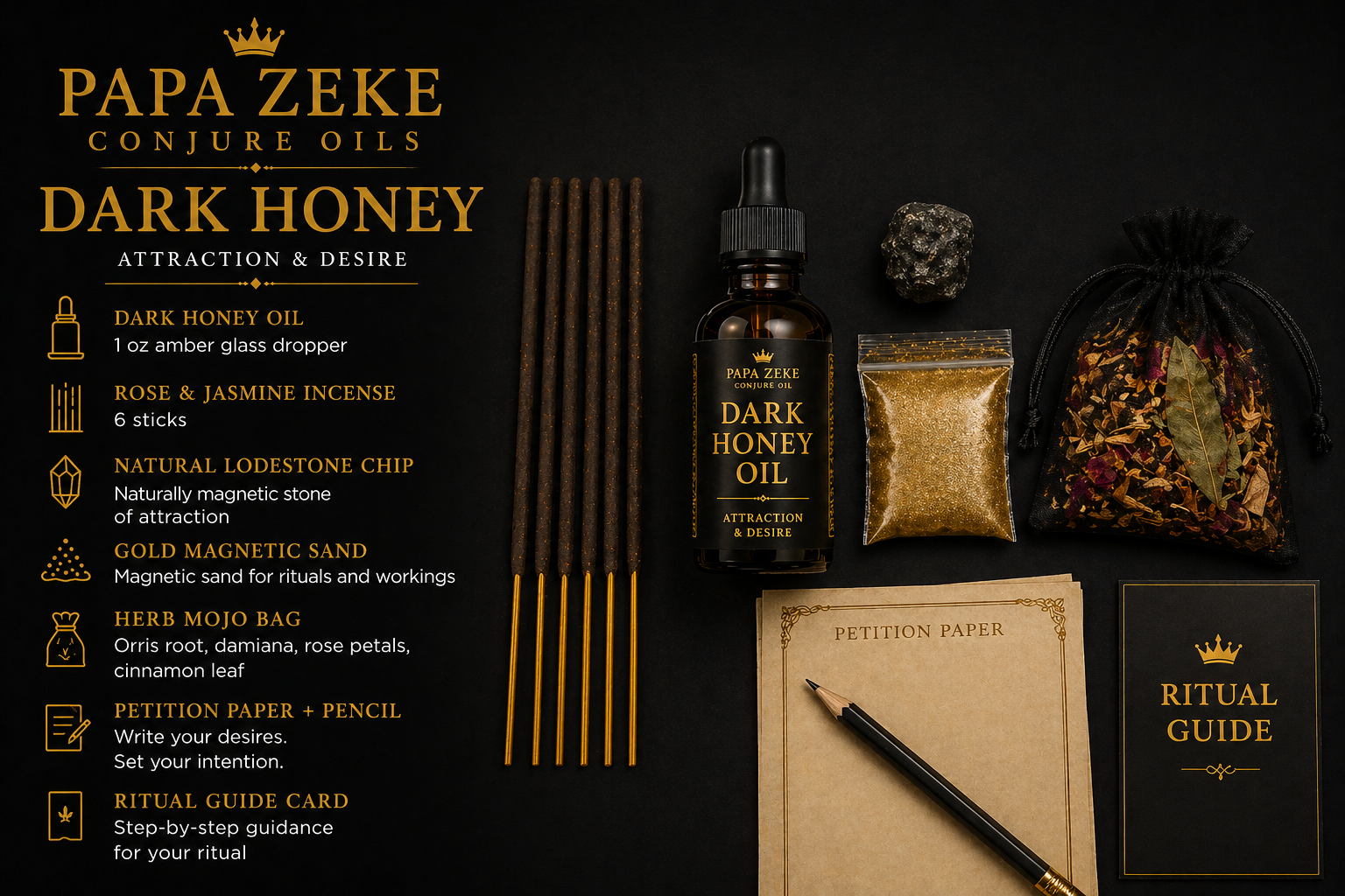 Papa Zeke Men’s Dark Honey Hoodoo Attraction Kit