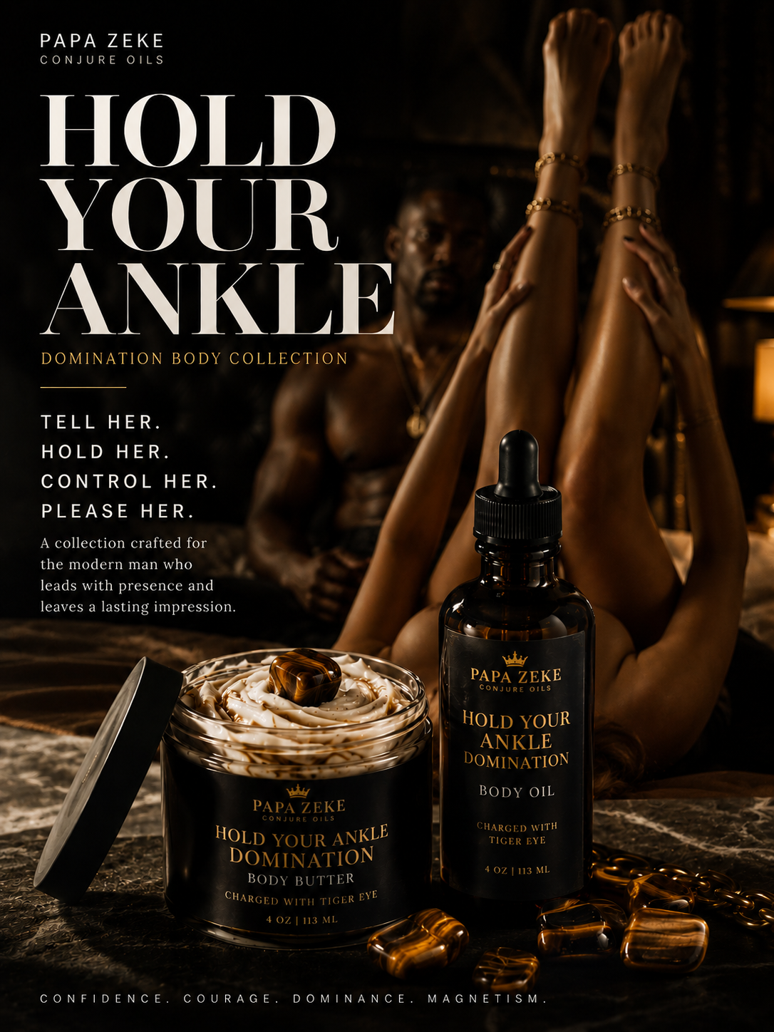 Papa Zeke Hoodoo Hold Your Ankle Body Butter-Limited Edition Tiger's Eye