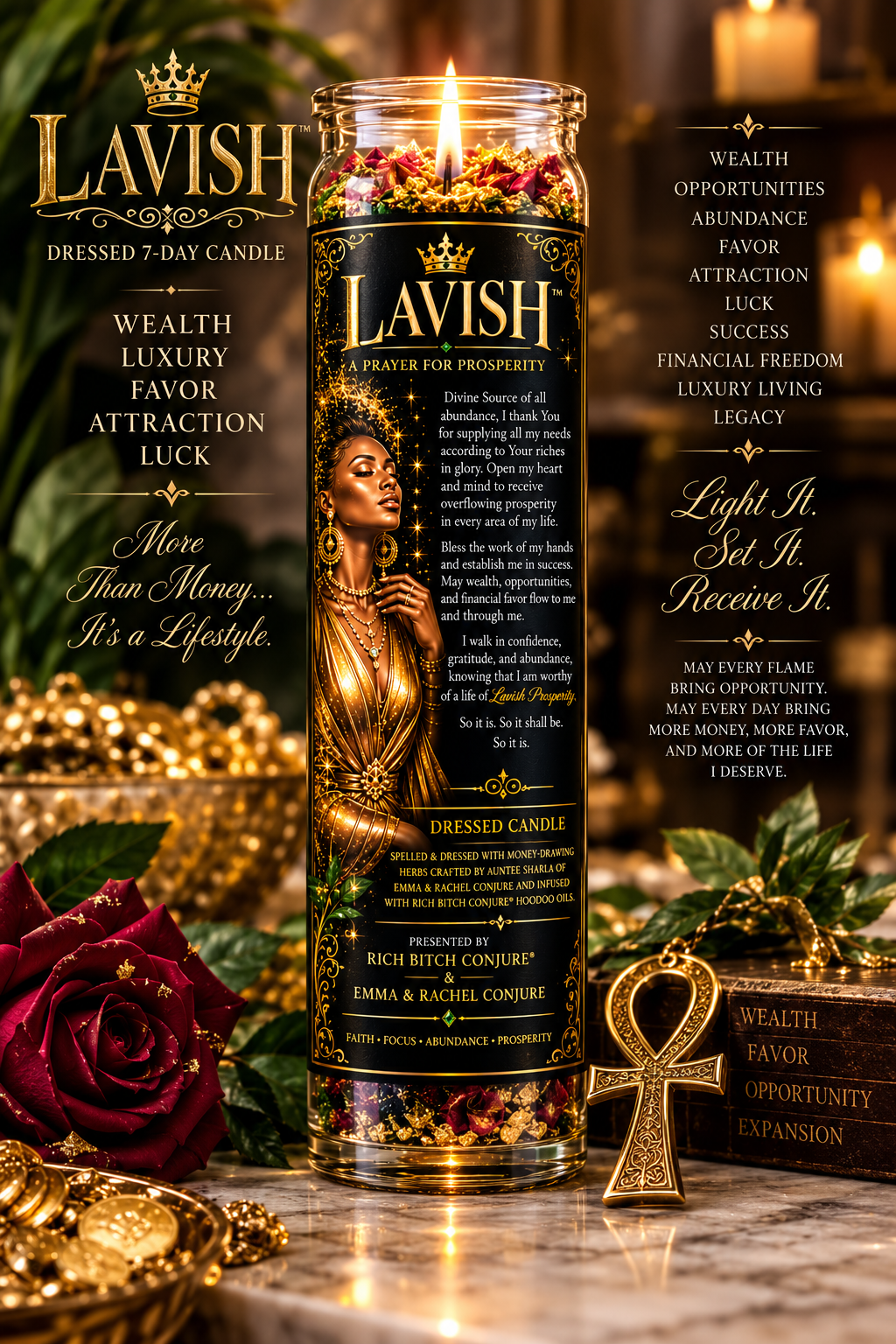 Lavish Prosperity 7 Day Candle